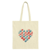 Hearts Pattern Tote Bag, Valentine's Day Gift, Romantic Tote, Love Design, Stylish Everyday Bag, Unique Heart Graphic, Trendy, Gift for Her - Tawshia
